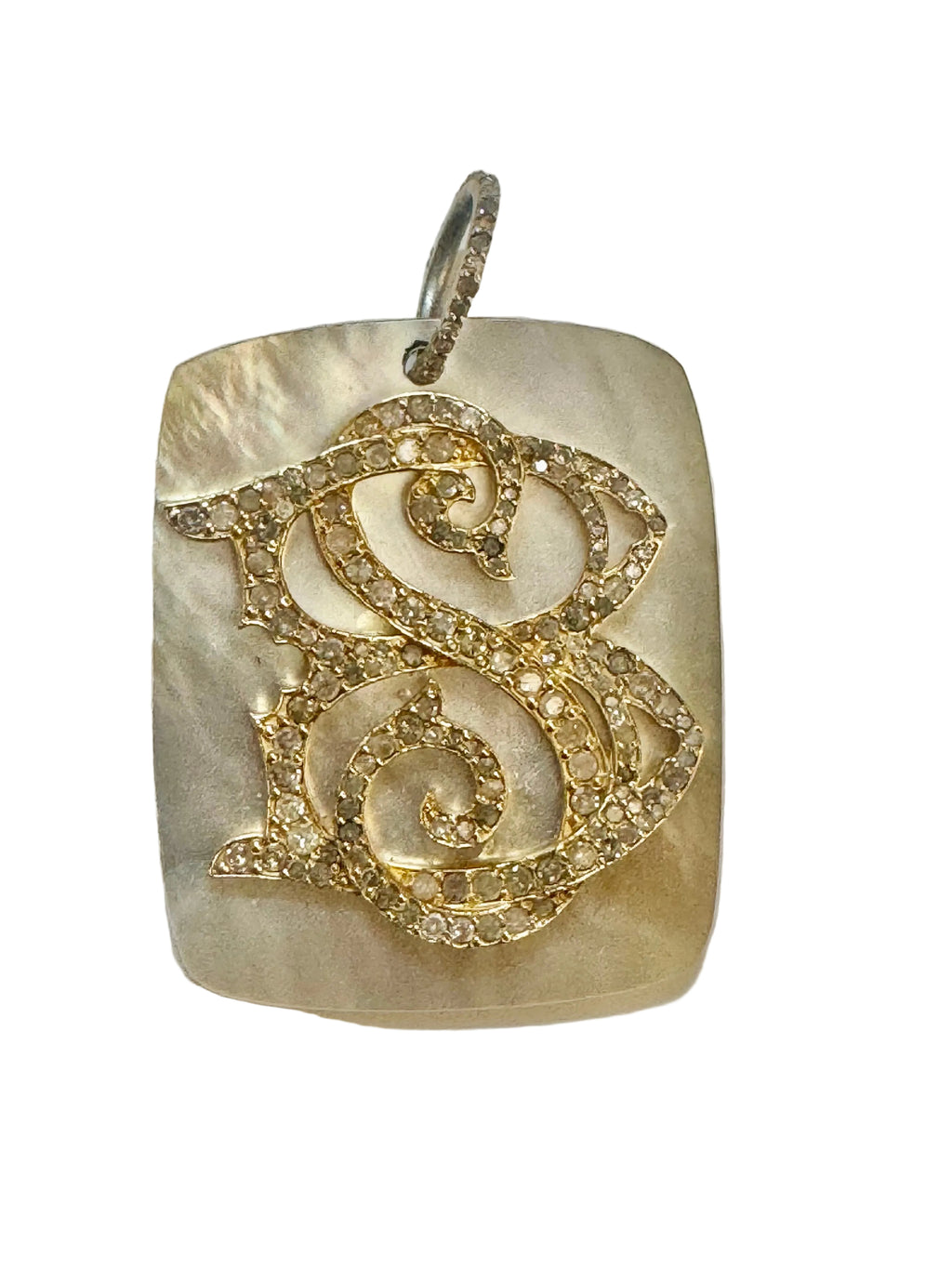 The Mother-of-Pearl Duogram Pendant