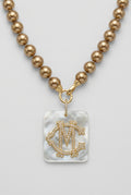 The Mother-of-Pearl Duogram Pendant