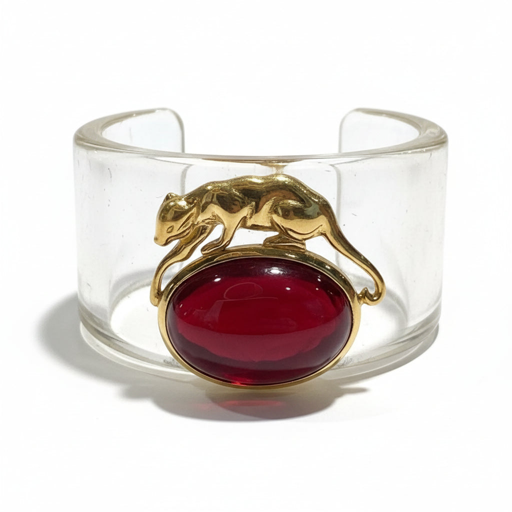 Lucite Brooch Bangle